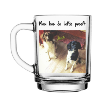 Theeglas met tekst of foto Theeglas met tekst of foto